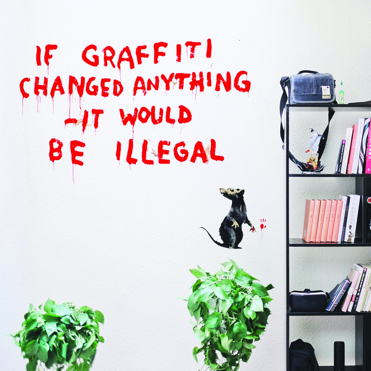 Banksy Illegal Rat Vinyl Wall Sticker - Art Home Decor Cool And Premium Waterproof Decal