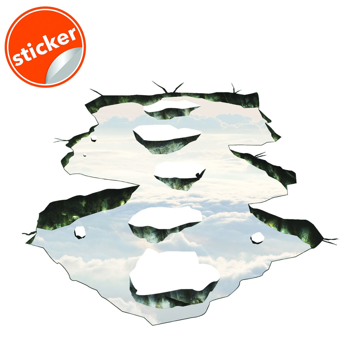 3d Space Bridge Floor Vinyl Decal - Bathroom Living Room Flooring Galaxy Decals Stick Peel Decor Stickers Decoration Kids Classroom Sticker