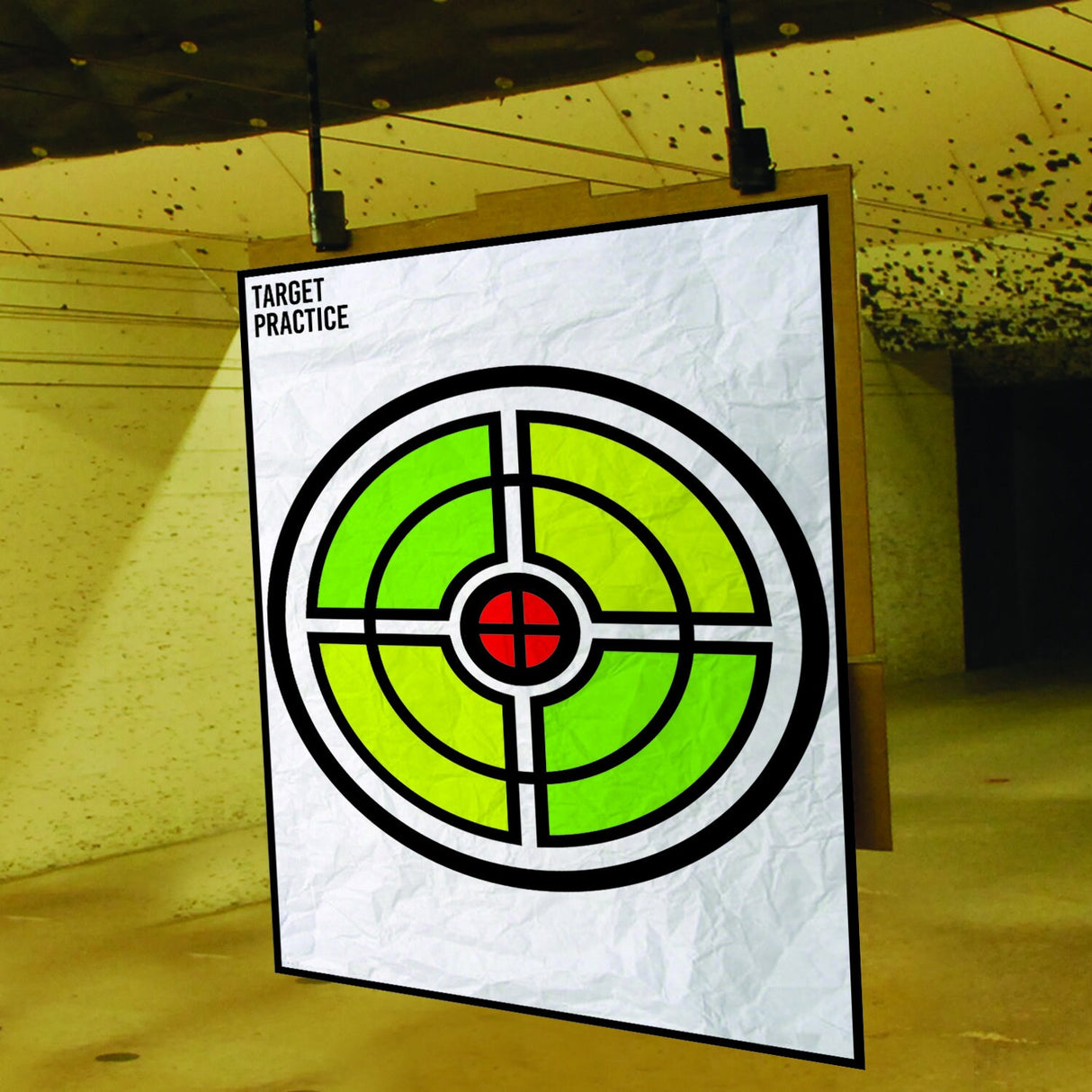 Range Shooting Targets Practice For Gun Rifle Pistol Airsoft Handgun - Large Outdoor Circle Paper Shoot Set