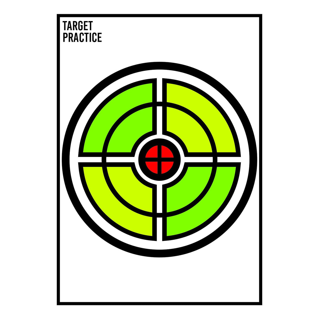 Range Shooting Targets Practice For Gun Rifle Pistol Airsoft Handgun - Large Outdoor Circle Paper Shoot Set