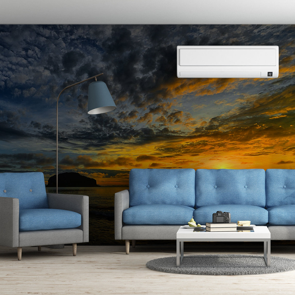 Sunset Wallpaper Decals - Peel Stick Nature Photo Self Adhesive Mural Wall Paper Decal