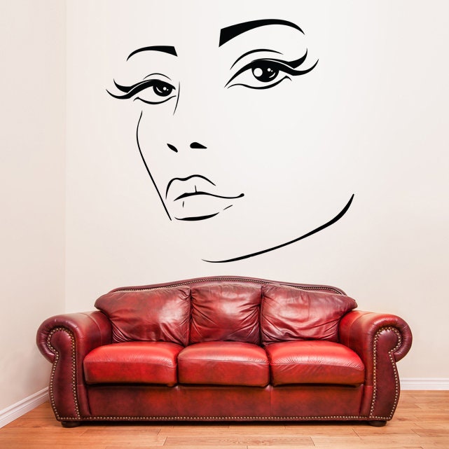 Woman Eyes Sticker Bedroom Wall Decor For Women - Female Eye Lash Beautiful Room Eyebrow Decal