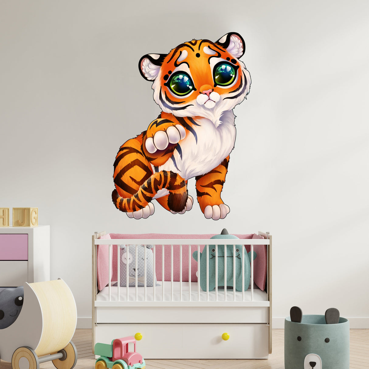 Cute Tiger Wall Sticker - Baby Kid Toddler Little Animal Decoration Decal