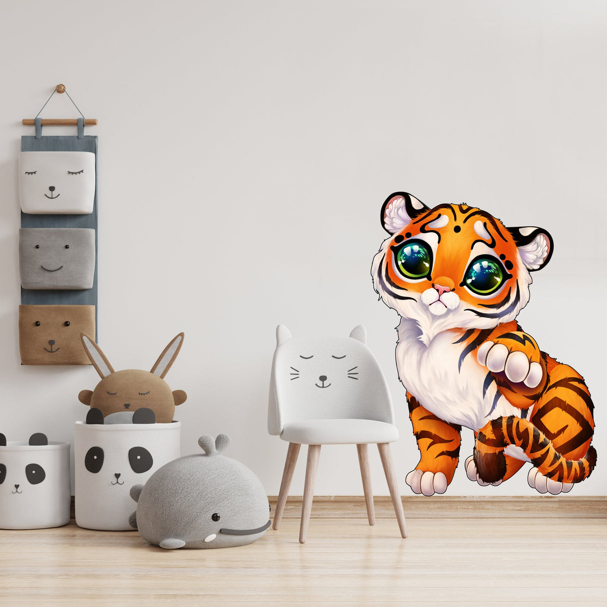 Cute Tiger Wall Sticker - Baby Kid Toddler Little Animal Decoration Decal