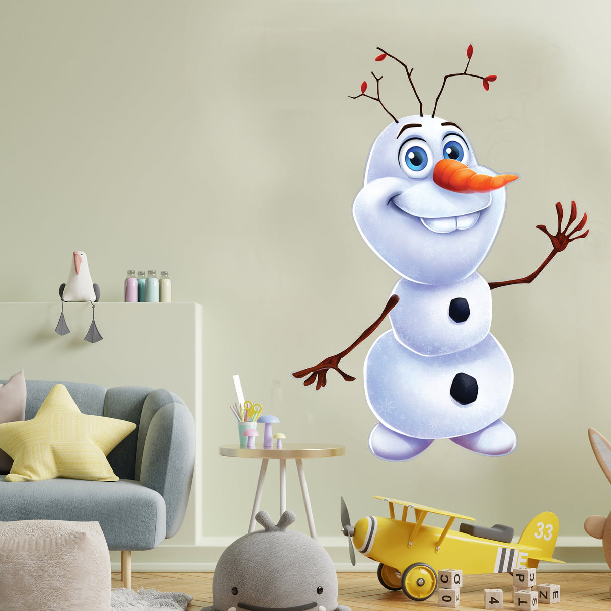 Snowman wall sticker - cute christmas holiday home decoration decal