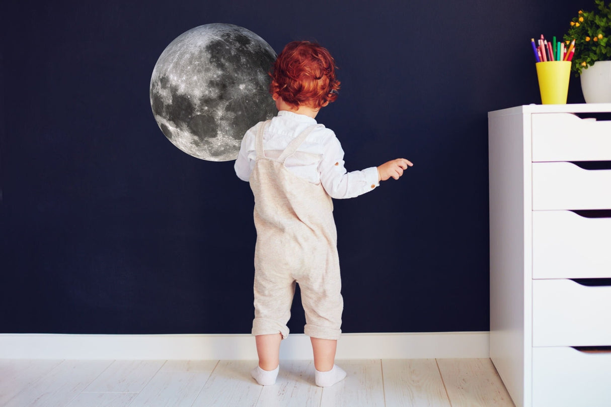 Full Moon Wall Sticker - Moon Back Phase Decal