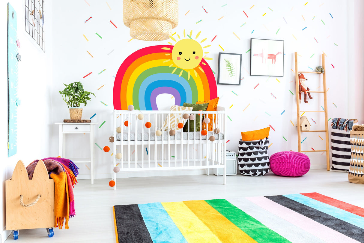 Rainbow Wall Sticker - Nursery Baby Room Decoration Colorful Vinyl Decal