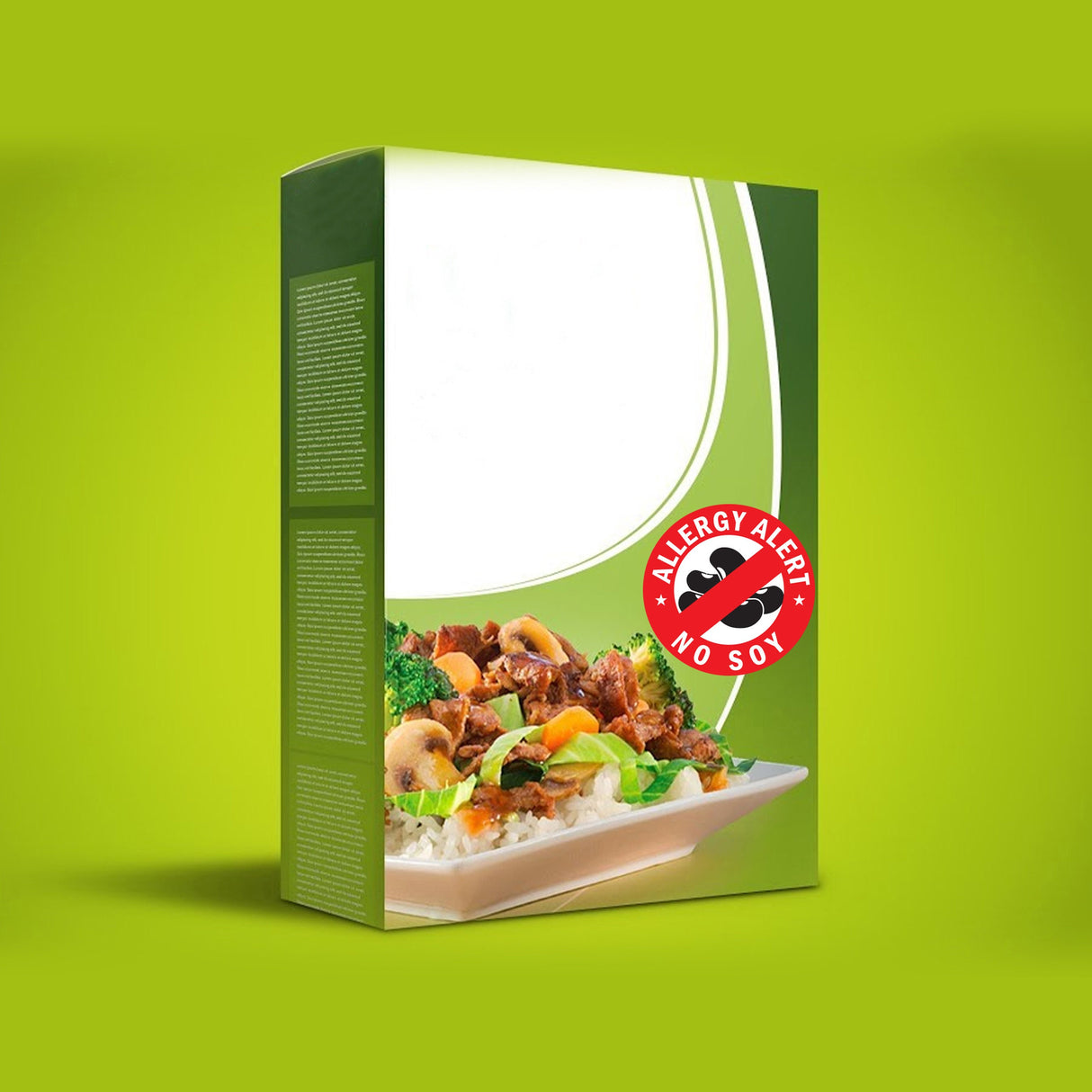 24x No Soy Allergy Alert Sticker - Food Allergies Awareness Safety Decals