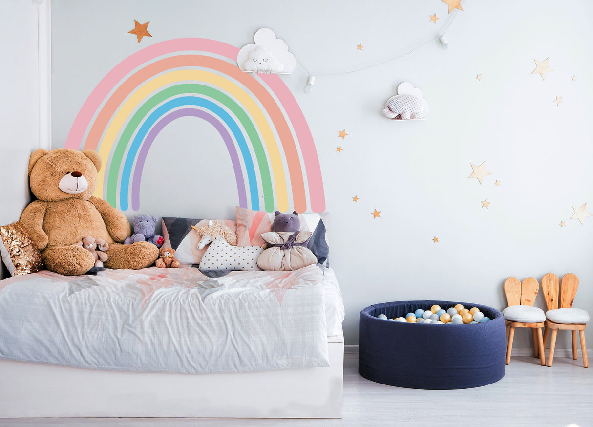 Charming Boho Style Rainbow Wall Sticker - Nursery Room Cute Decal Decor