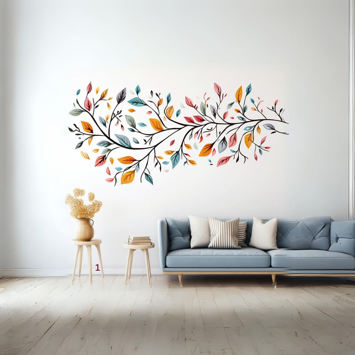 Colorful Leaves Wall Sticker,