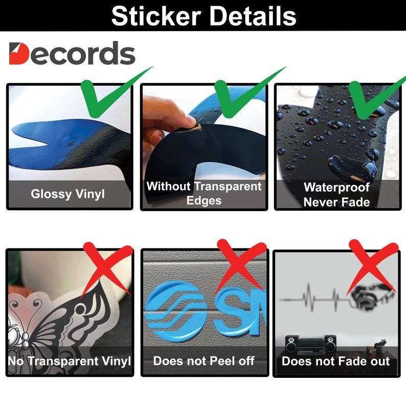 Anime Girl B-Pillar Car Sticker | Manga Window Pillar Decal | Japanese Anime Vinyl Wrap | Car Styling Accessory | Tuning Gift for Otaku Fans