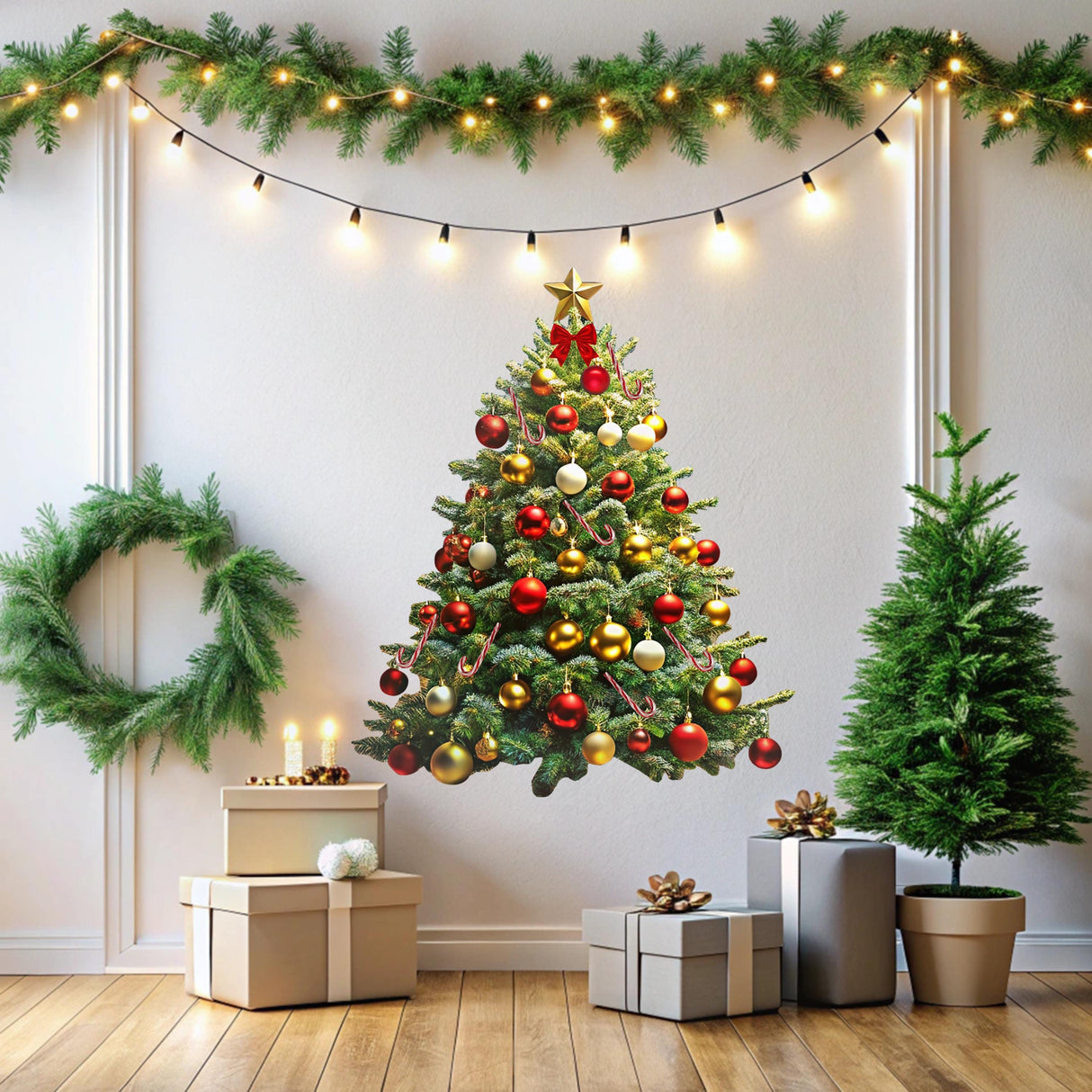 Christmas Wish Tree Sticker Set | Interactive Holiday Decor | Family Christmas Tradition Kit | Reusable Christmas Decals Ornament *!