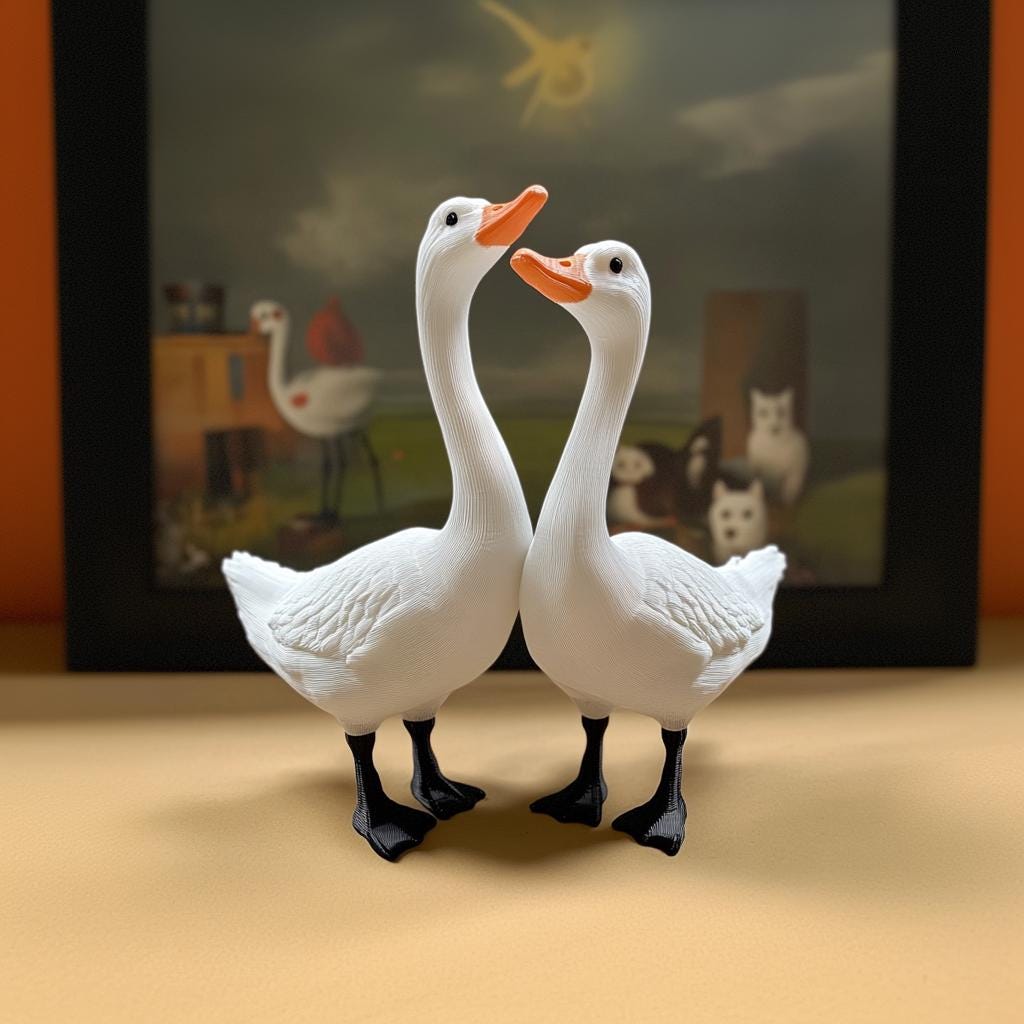 Goose Key Holder | 3D Printed Magnetic Key Rack | Funny Home Decor