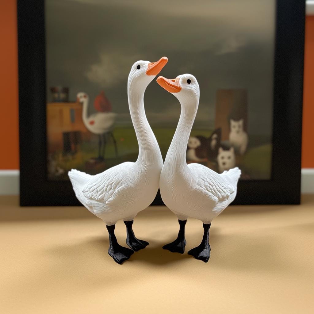 Goose Key Holder | 3D Printed Magnetic Key Rack | Funny Home Decor