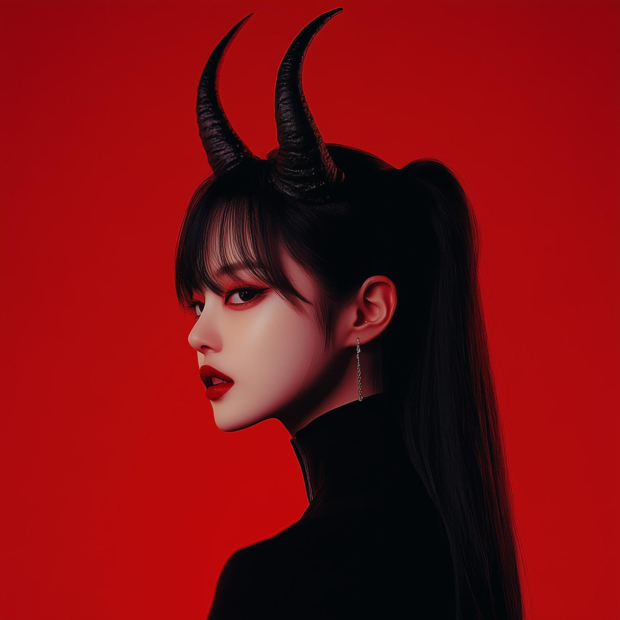 Demon Horns Headpiece | 3D Printed Devil Horns | Gothic Cosplay Costume