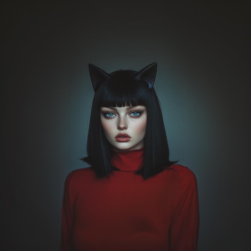 Cat Ears Headband | 3D Printed Cat Ear Headdress | Gothic Cosplay Ears