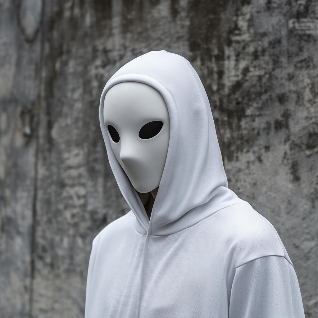 Phantom Mask | Minimalist Faceless Mask | 3D Printed Creepy Halloween Mask