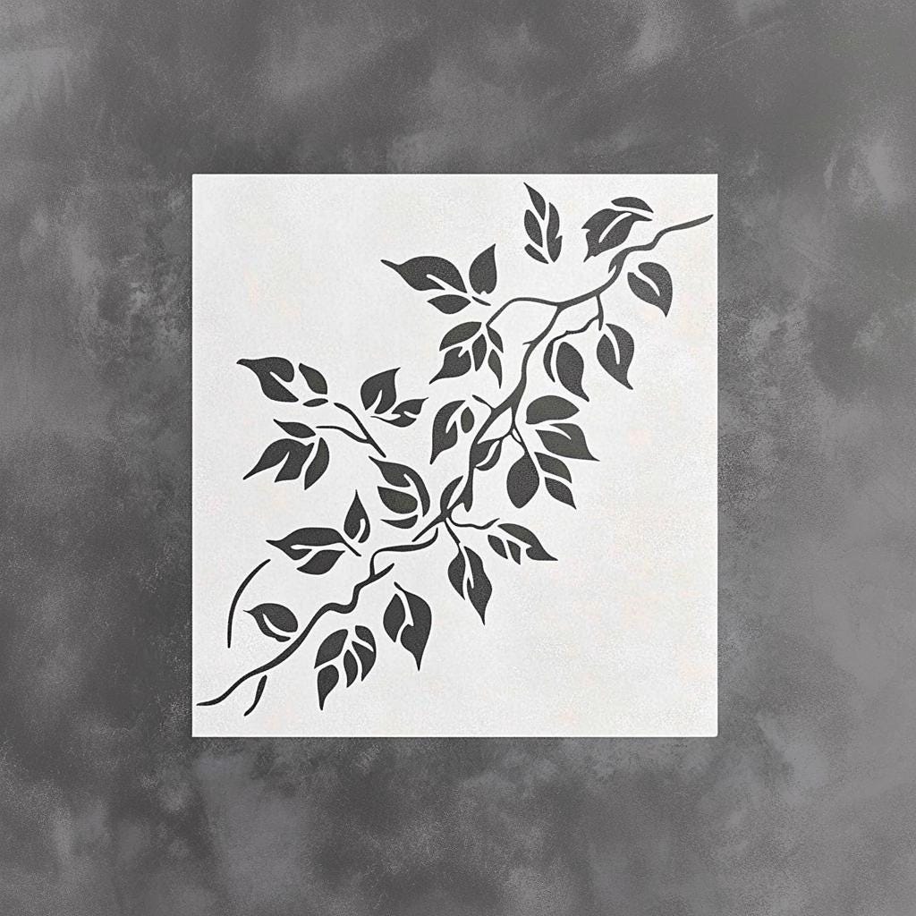 Vine Stencil | 3D Printed Leaf Stencil | Reusable Wall Ivy Painting Stencil