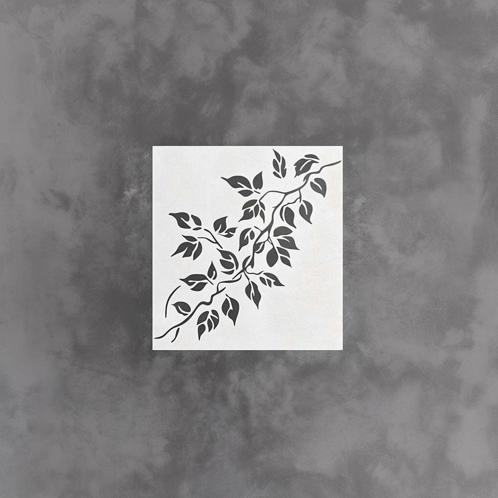 Vine Stencil | 3D Printed Leaf Stencil | Reusable Wall Ivy Painting Stencil