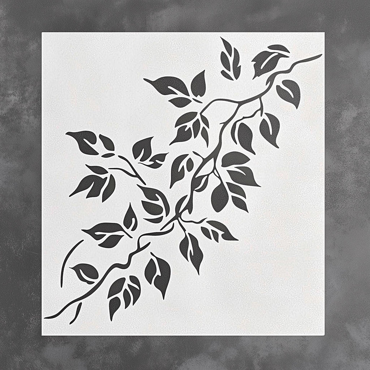 3D printed vine stencil design featuring intricate leaf patterns for DIY crafts and home decor.