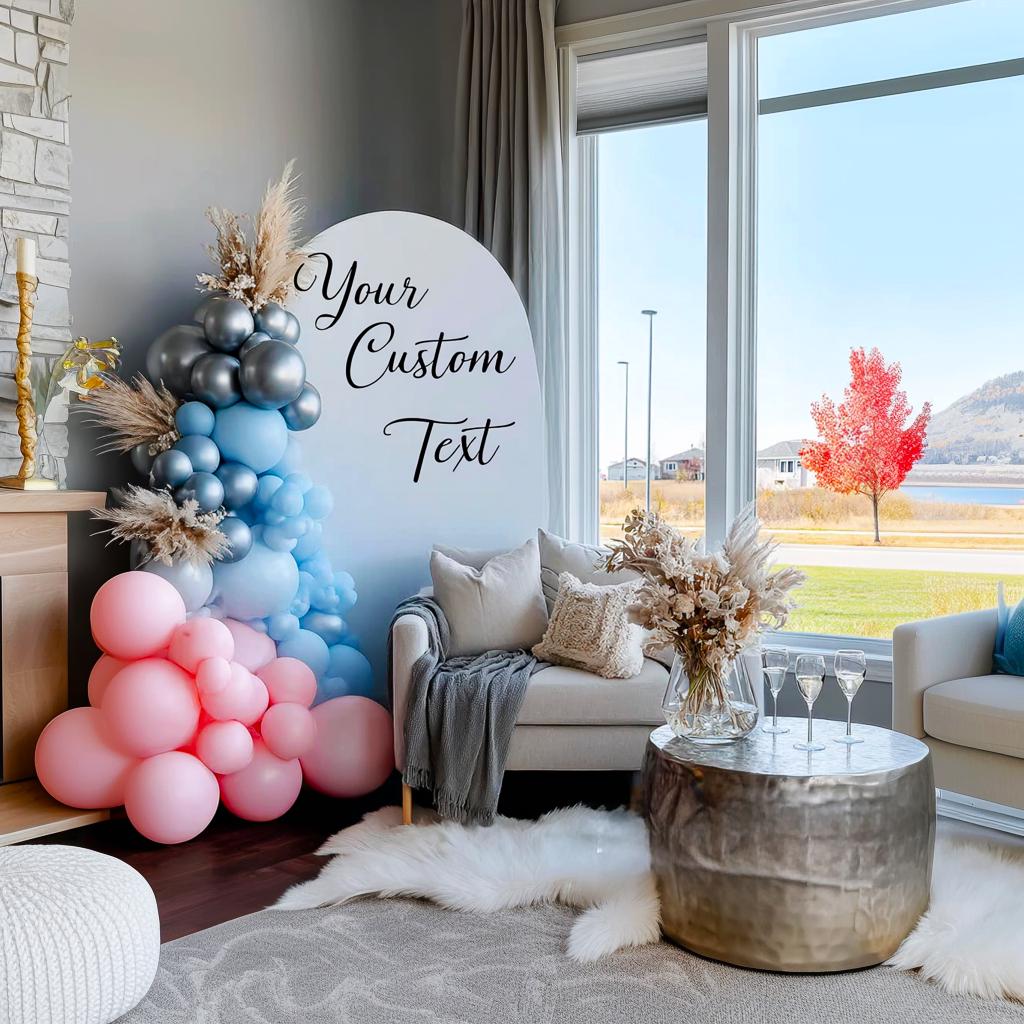 Happy Birthday Backdrop Decal | Balloon Arch Sign Sticker | Custom Vinyl Text for Party Decor | Personalized Event Decoration Arch Lettering