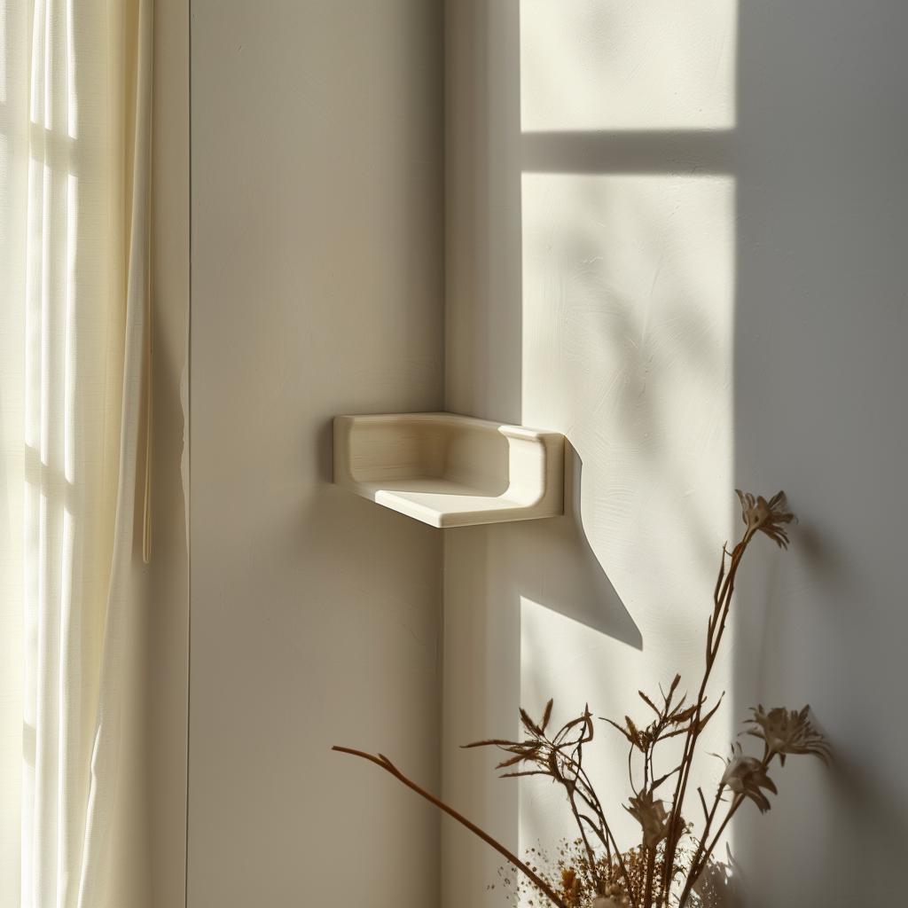 3D Printed Corner Wall Shelf | Minimalist Floating Shelf Design for Small Spaces | Modern PLA Wall Decor Storage and Home Organizer