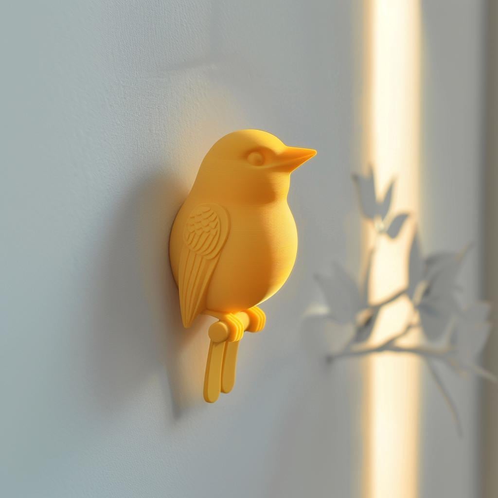 3D Printed Bird Wall Decor | Modern Minimalist Nature Inspired Design | Unique Contemporary Home Accent