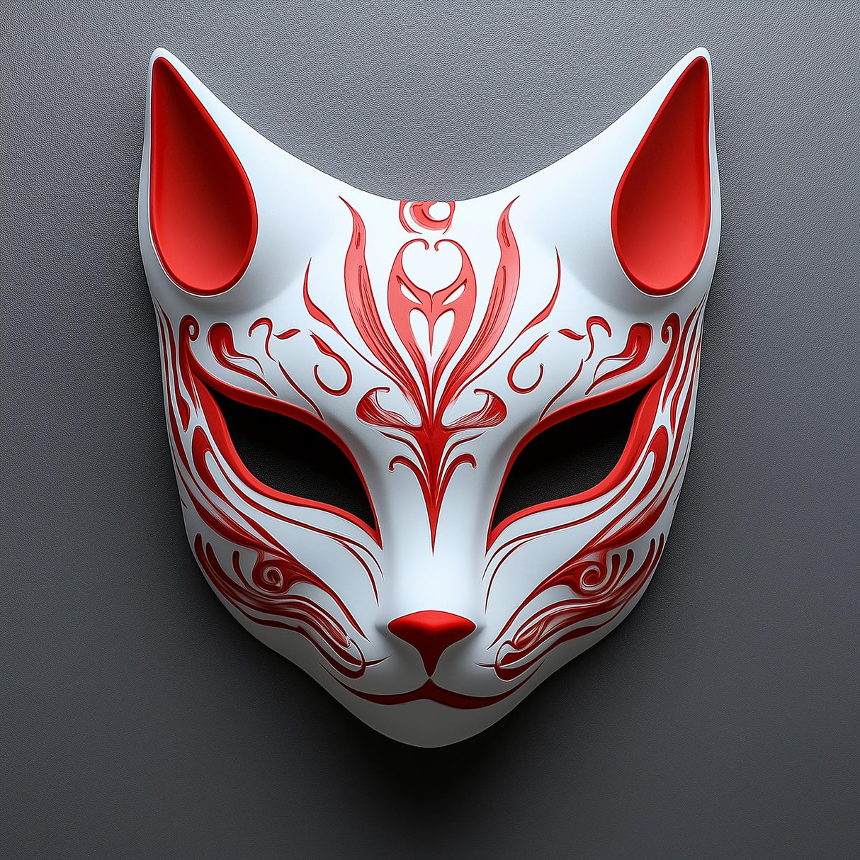 Red Fox Mask | 3D Printed Japanese Mask | Anime Cosplay Mask