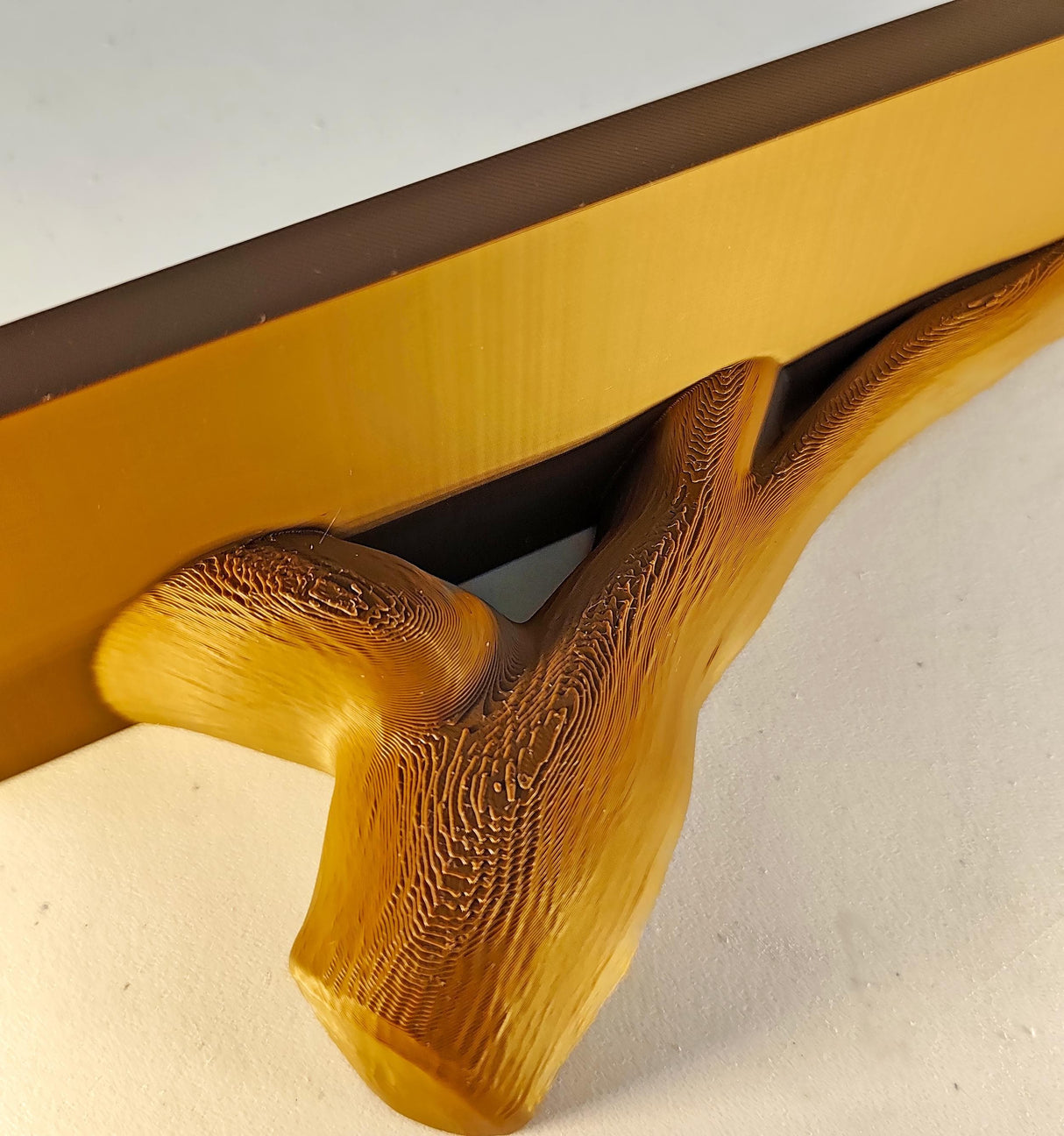 Dark Wood Wall Shelf | Tree Branch Floating Shelf | Modern Nature Decor | 3D Printed Plant Shelf | Organic Style Wall Accent Walls Art