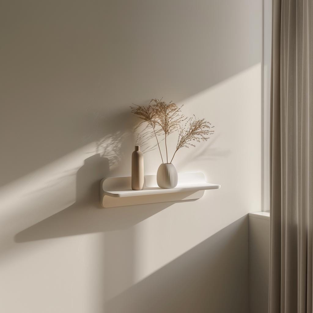 3D Printed Small Wall Shelf | Modern Floating Shelf | Minimalist Decorative Wall Display | Geometric Home Accent | Unique 3D Print Decor