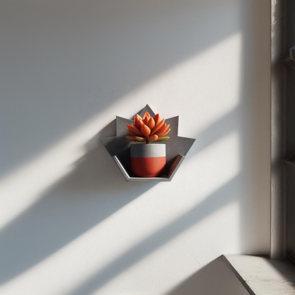 Maple Leaf 3D Printed Shelf | Geometric Decorative Wall Shelf | Modern Floating Shelf