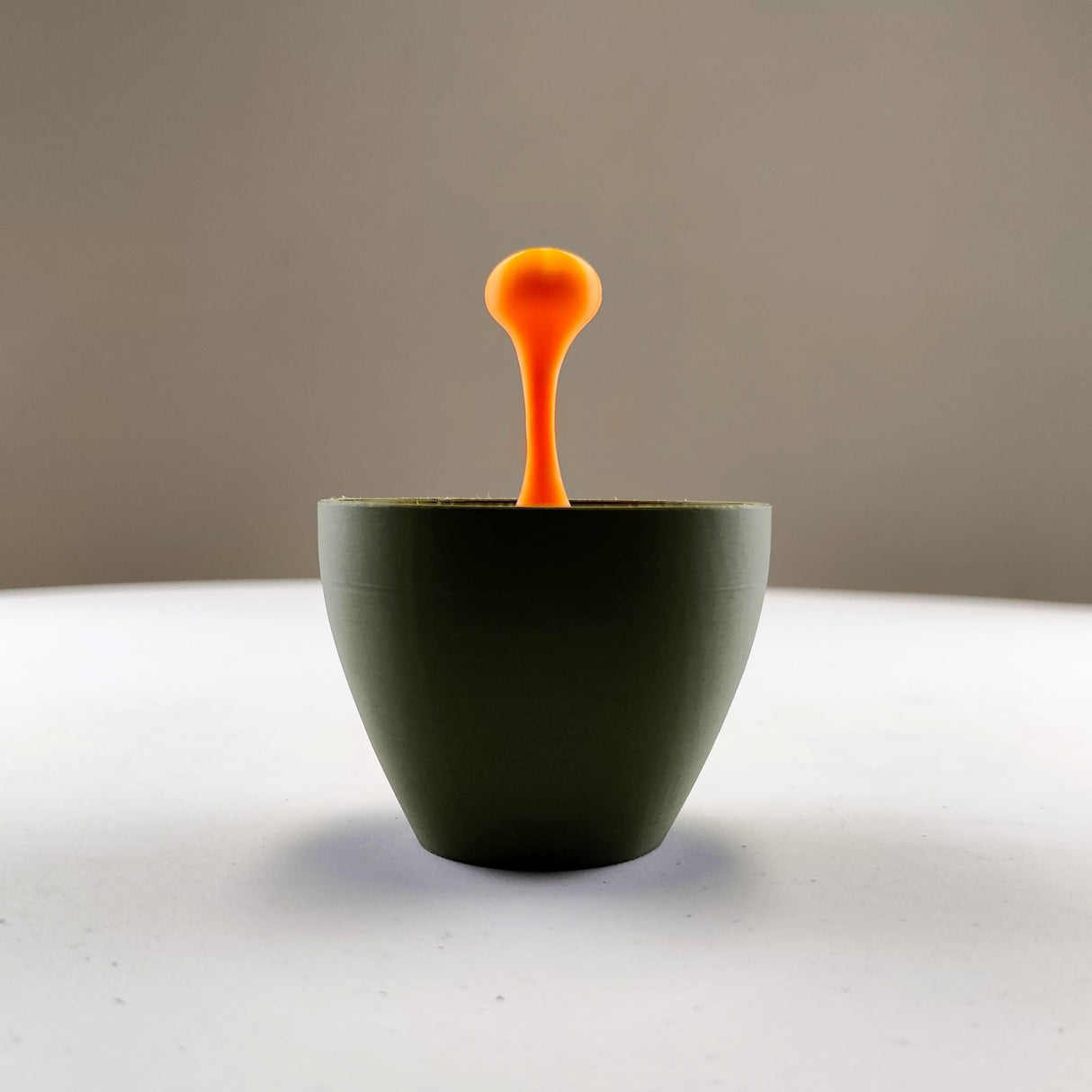 Floating Espresso Macchiato Drop Sculpture | 3D Printed Coffe Cups Art | Unique Coffee Lover Gift | Barista Desk Decor | Modern Cafe Decor