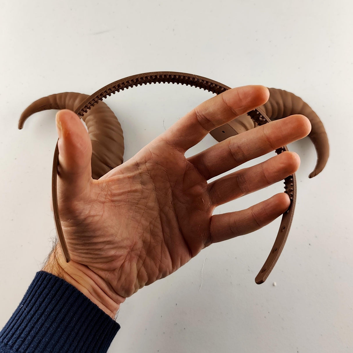 Curved Ram Horns | 3D Printed Demon Horns | Fantasy Cosplay Headpiece | Gothic Costume Horns | Halloween Witchcraft Headdress | LARP