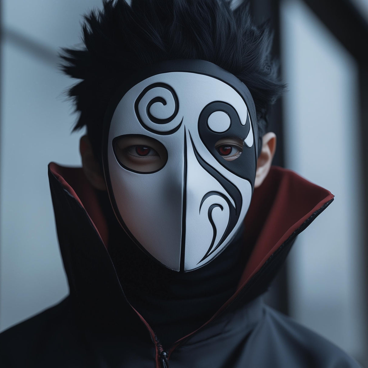 Anime Inspired Cosplay Mask | Swirl Design | Fantasy Costume Mask for Conventions, Cosplay, Photoshoots, Halloween, and Roleplay