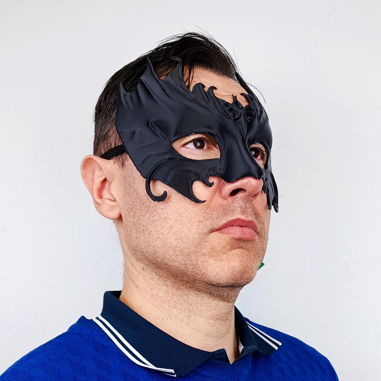 3D Printed Gothic Masquerade Mask | Dark Fantasy Costume Mask Venetian Half Mask | Cosplay Mask | Baroque Filigree Mask Gothic Festival Mask