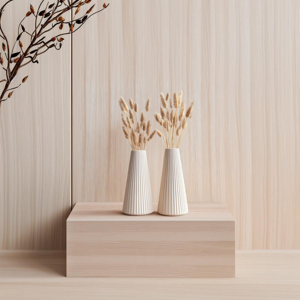 2x 3D Printed Origami Vase Set | Modern Minimalist Vase | Gift for Mothers Day