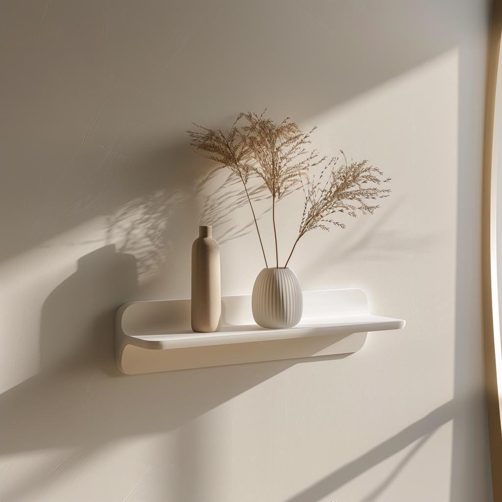 3D Printed Small Wall Shelf | Modern Floating Shelf | Minimalist Decorative Wall Display