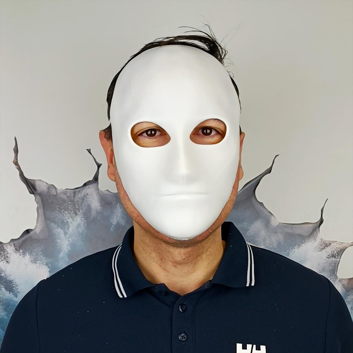 White Blank Face Mask | Minimalist Cosplay Mask | Custom Paintable Mask for Halloween, Theater, Masquerades, Photoshoots