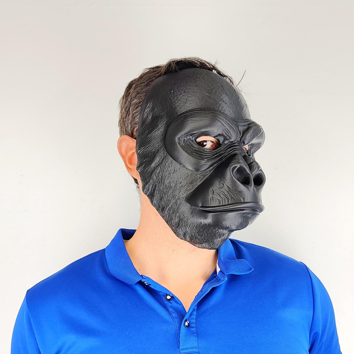 Realistic Gorilla Face Mask | 3D Printed Animal Mask | Black Costume Mask