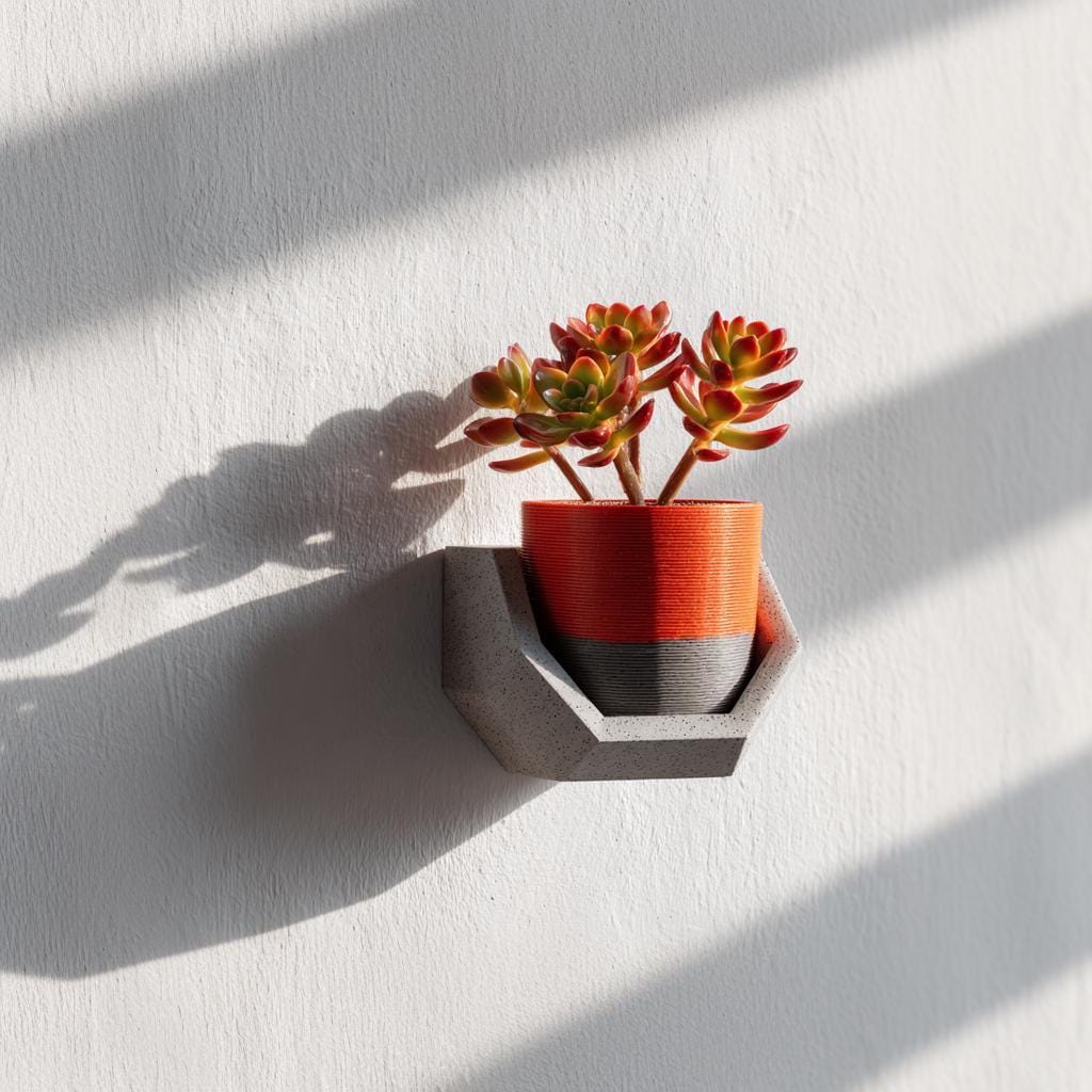 3D Printed Shelf | Wall Shelf Holder | Modern Floating Plant Shelf