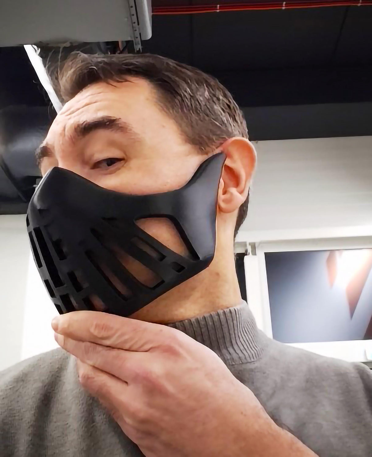 Futuristic Warrior Face Mask | Black 3D Printed Helmet | Cosplay Mask for Men