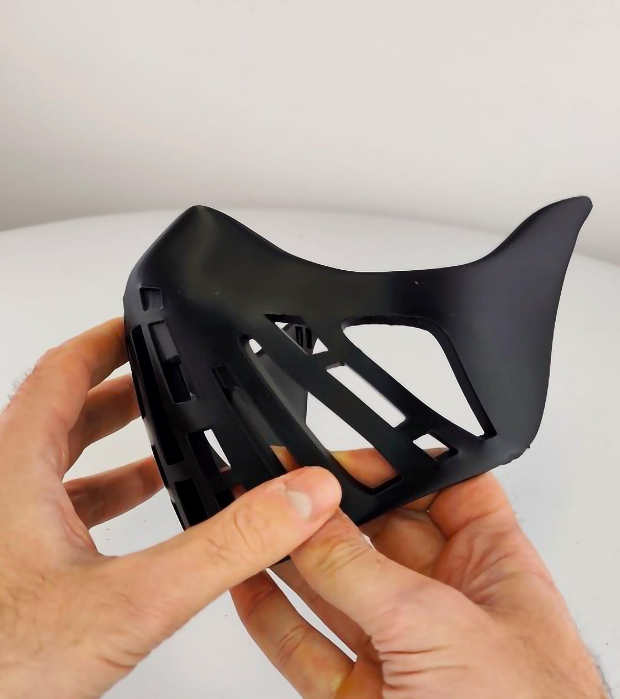 Futuristic Warrior Face Mask | Black 3D Printed Helmet | Cosplay Mask for Men