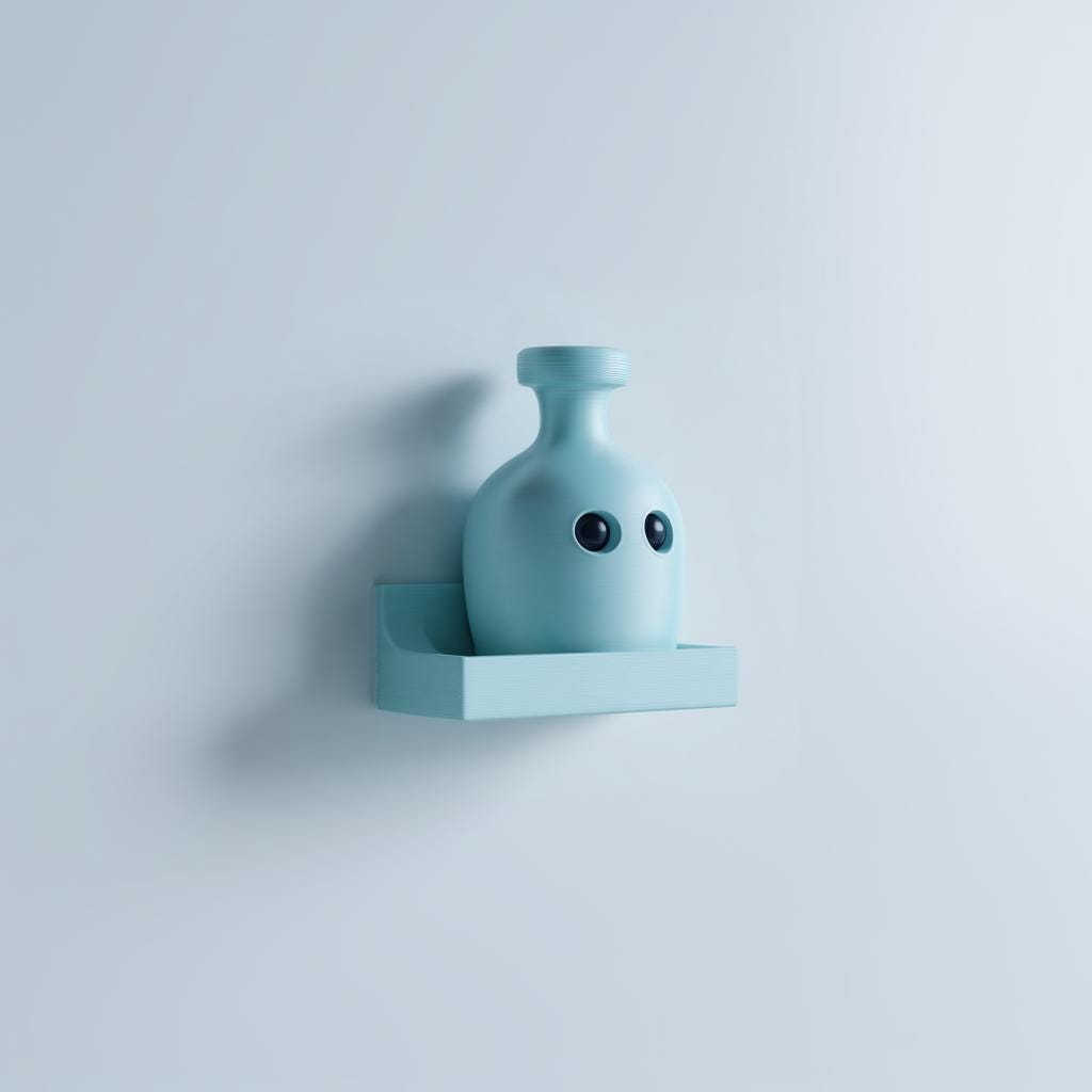 3D Printed Potion Bottle Wall Shelf | Cute Kawaii Bottle Character Decor | Small Floating Accent Shelf for Entryway, Bedroom & Office Walls