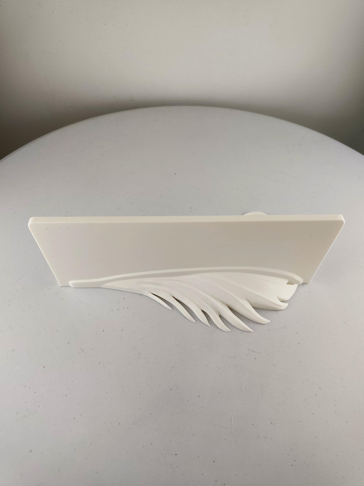 3D Printed Feather Wall Shelf | Sculptural Floating Display Ledge | Minimal Modern Wall Decor Accent for Contemporary Stylish Home Interiors