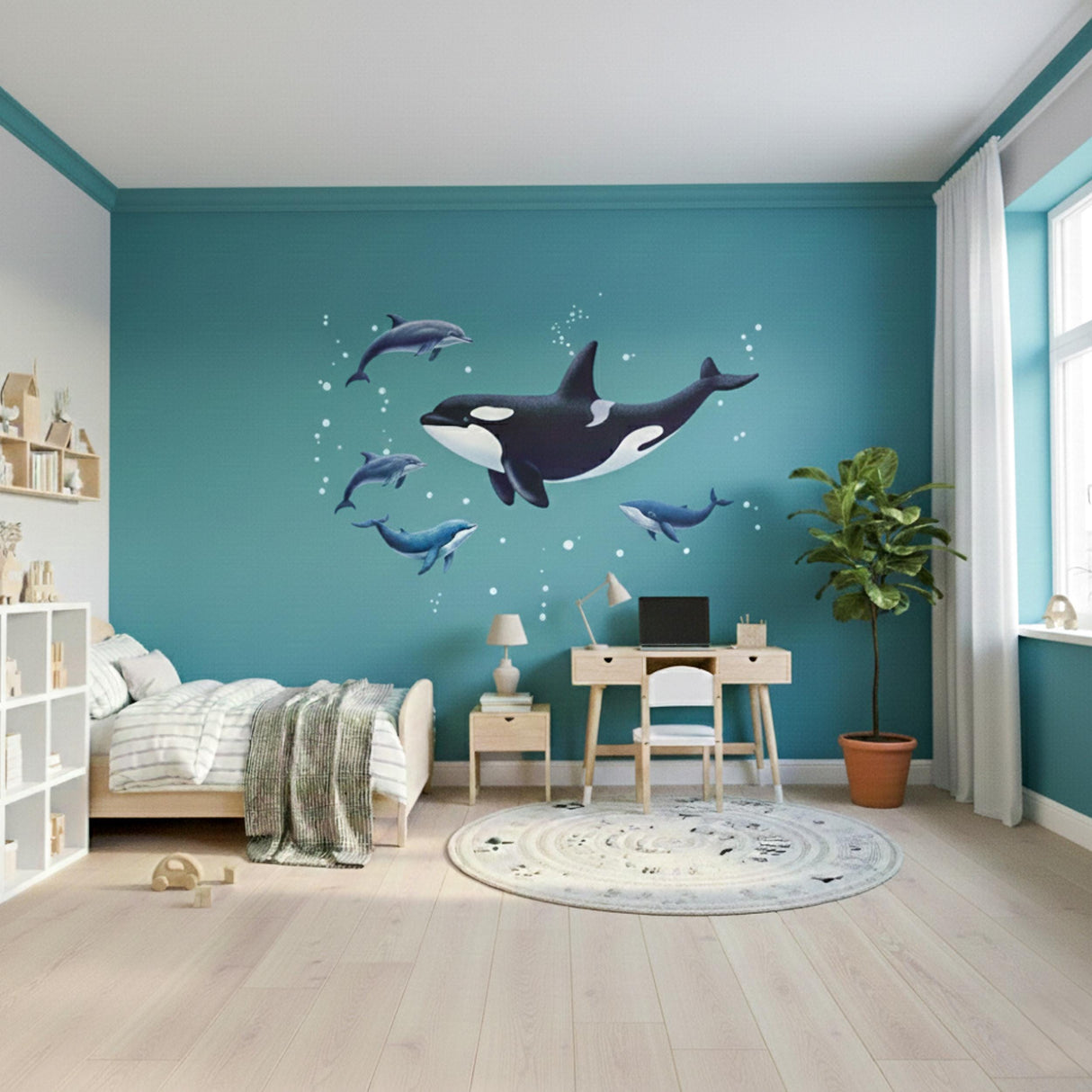 Whale Wall Decal | Ocean Nursery Decor