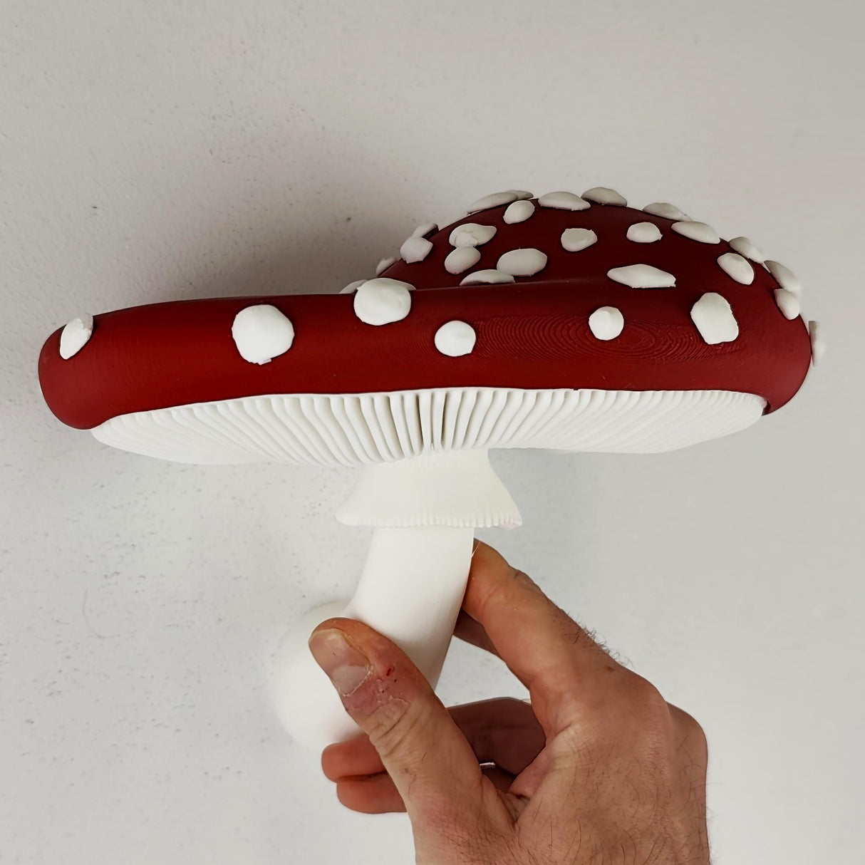 3D Printed Mushroom Wall Shelf | Amanita Toadstool Floating Ledge | Whimsical 3D Printed Wall Decor for Cozy Fantasy Inspired Interiors