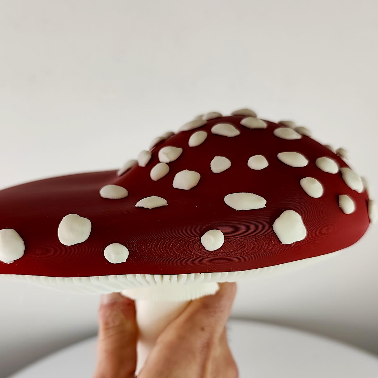 3D Printed Mushroom Wall Shelf | Amanita Toadstool Floating Ledge | Whimsical 3D Printed Wall Decor for Cozy Fantasy Inspired Interiors