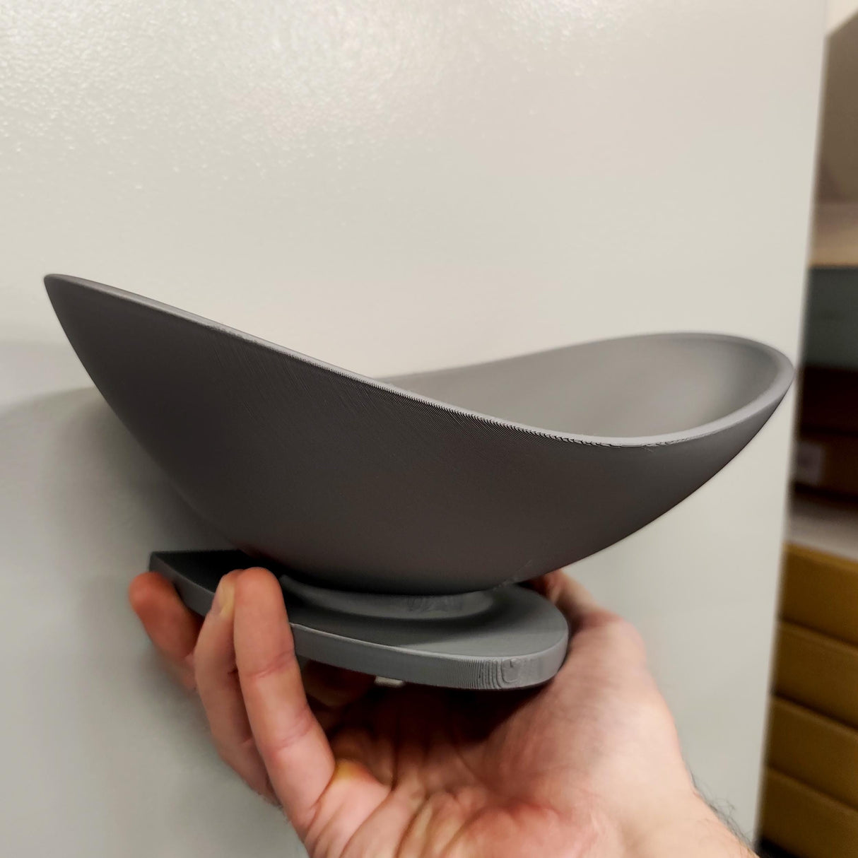 3D Printed Bowl Wall Shelf | Modern Sculptural Floating Shelf | Minimalist Wall Decor Accent for Contemporary Home Interiors and Offices