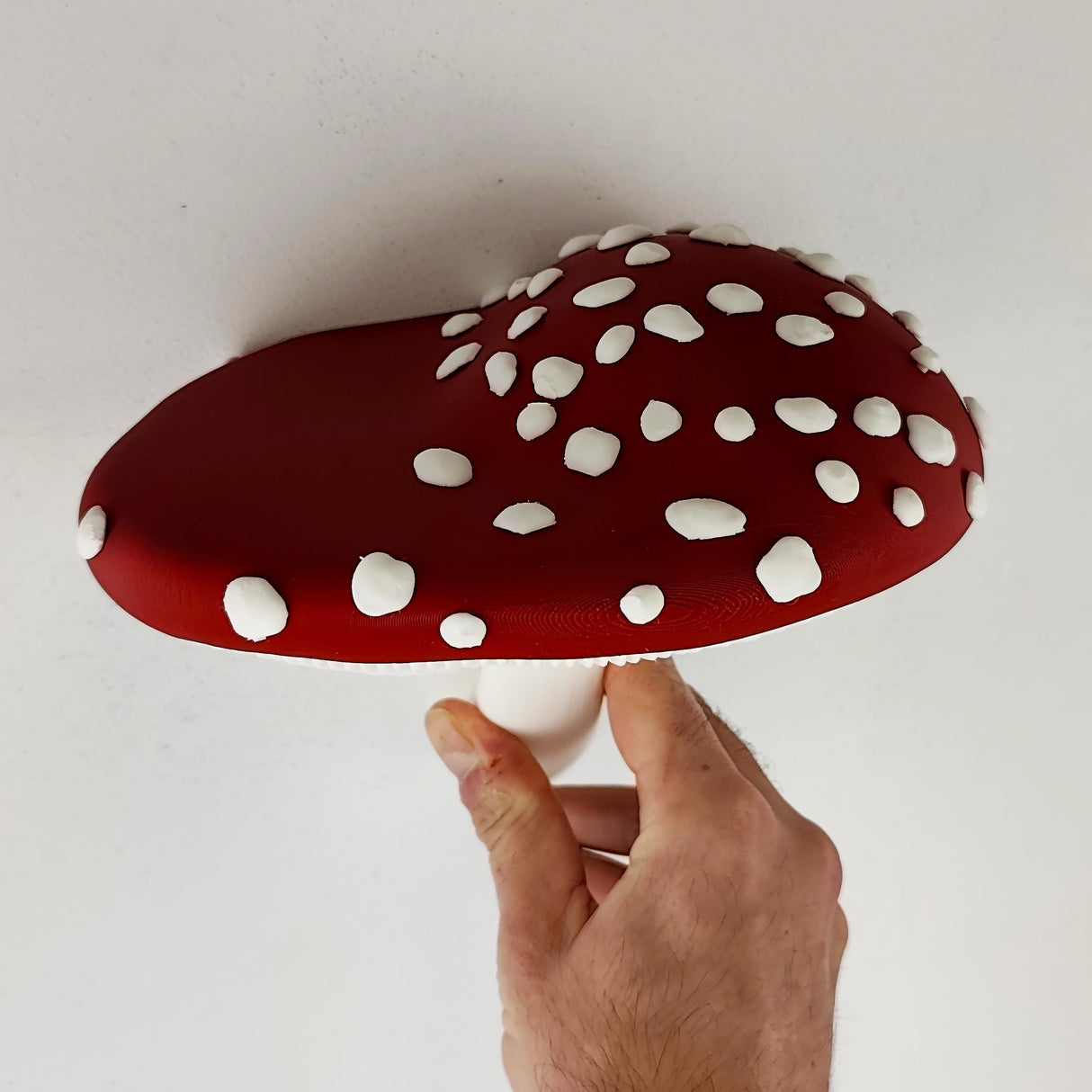 3D Printed Mushroom Wall Shelf | Amanita Toadstool Floating Ledge | Whimsical 3D Printed Wall Decor for Cozy Fantasy Inspired Interiors