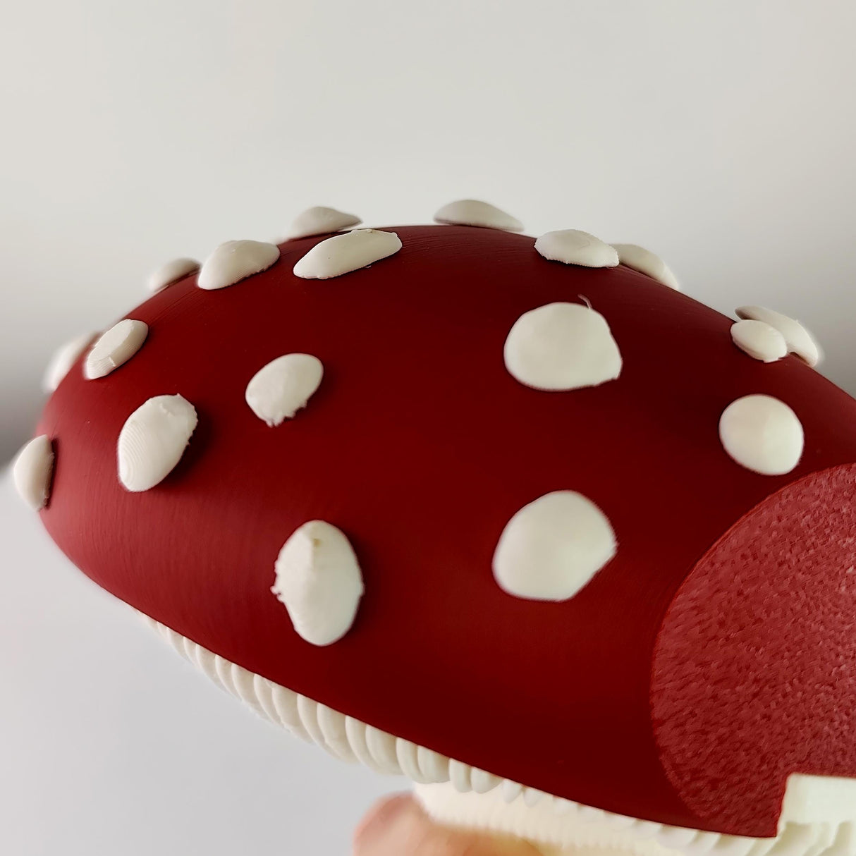 3D Printed Mushroom Wall Shelf | Amanita Toadstool Floating Ledge | Whimsical 3D Printed Wall Decor for Cozy Fantasy Inspired Interiors